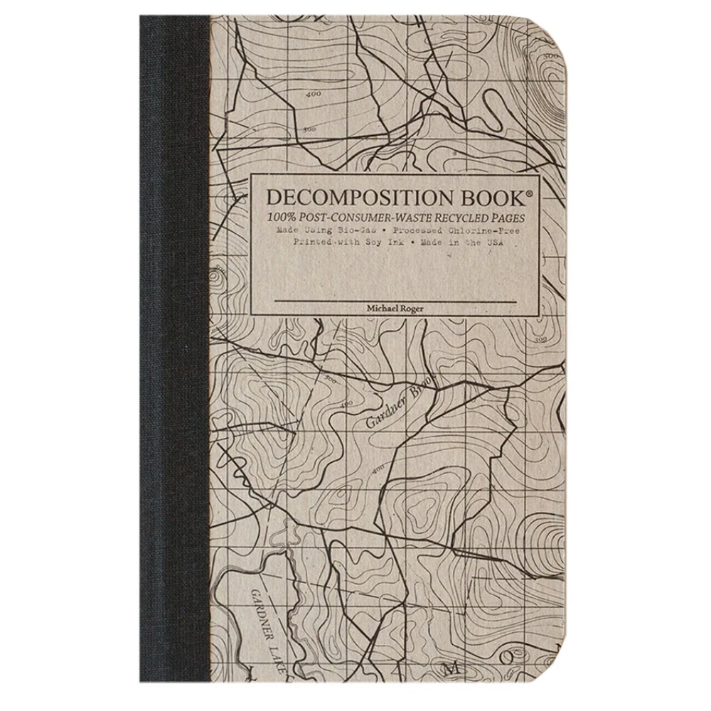 Michael Roger Press, Decomp Book, 4"x6", Topo Map